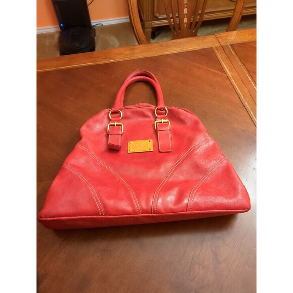 GUIA’S Large Made in Italy Leather Red Bag - Picture 2 of 16